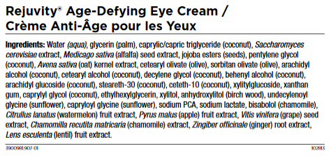 Eye Cream Ingredients