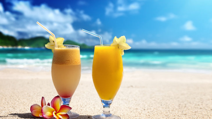 Tropical shake on the beach