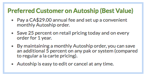 preferred customer on autoship