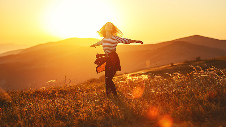 Enjoying life at sunset