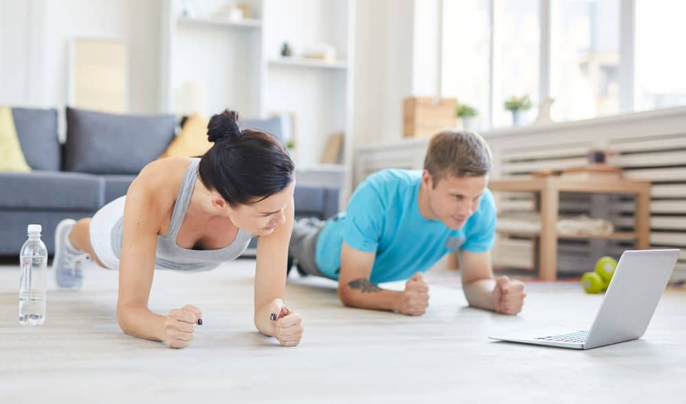 Enjoy online workout classes with a partner. 