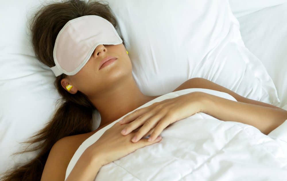 Using ear plugs blocks out all external sound making you fall asleep easy while a sleep mask can give you good sleep. 