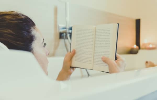 Relax in the tub with your favourite book and leave your phone in a different room.